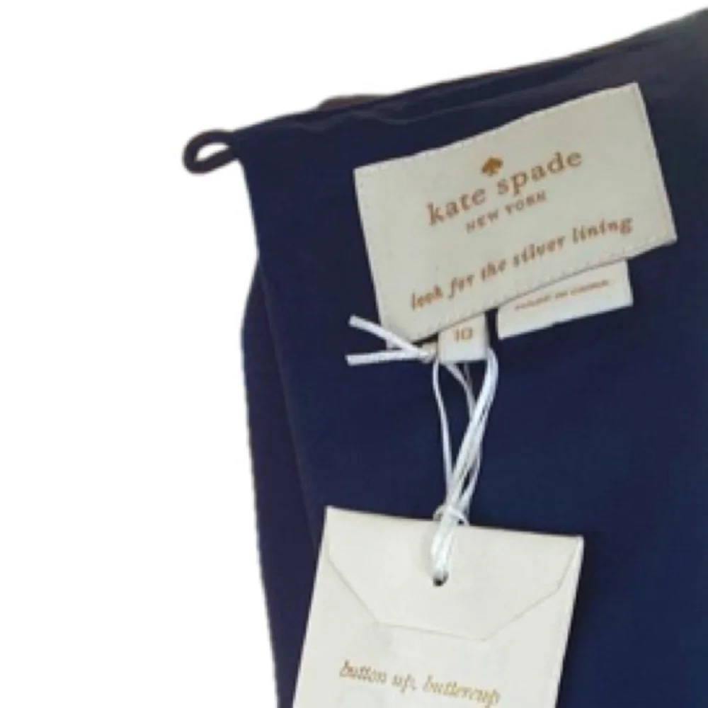 Kate Spade Rhys California Calling French Navy Blue Sleeveless Dress Size 10 NWT